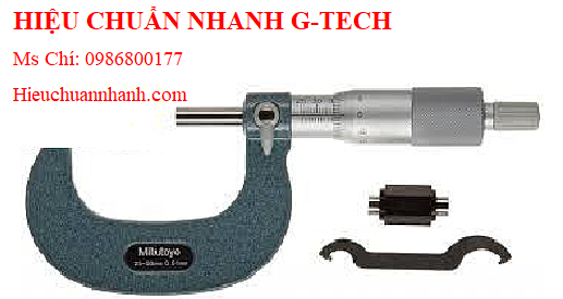 Hiệu chuẩn  Panme đo ngoài cơ khí đo chiều dày thành ống Mitutoyo 115-303 (25-50mm/ 0.01mm).Hiệu chuẩn nhanh G-tech Hiệu chuẩn  Panme đo ngoài cơ khí đo chiều dày thành ống Mitutoyo 115-303 (25-50mm/ 0.01mm).Hiệu chuẩn nhanh G-tech