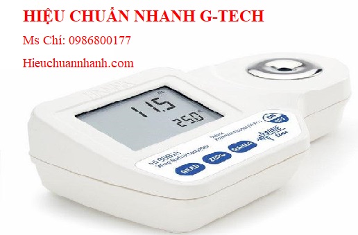 Hiệu chuẩn máy đo hàm lượng đường và cồn trong rượu vang HANNA HI96813 (0 to 50 % Brix).Hiệu chuẩn nhanh G-tech Hiệu chuẩn máy đo hàm lượng đường và cồn trong rượu vang HANNA HI96813 (0 to 50 % Brix).Hiệu chuẩn nhanh G-tech