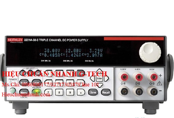 Hiệu chuẩn nguồn một chiều DC KEITHLEY 2231A-30-3 (0-30V, 3Ch, 195W).Hiệu chuẩn nhanh G-tech