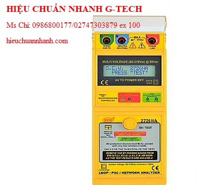 Hiệu chuẩn máy phân tích mạng điện SEW 2726 NA. Hiệu chuẩn nhanh G-tech