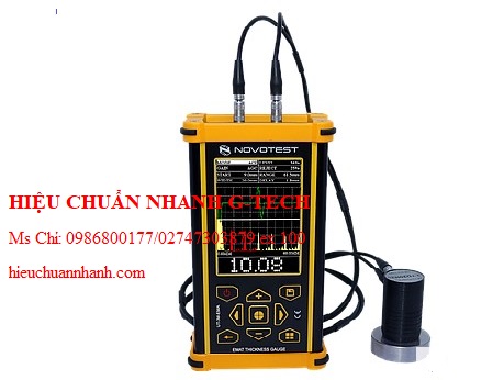 Hiệu chuẩn thiết bị đo độ dày thép NOVOTEST UT-3M-EMA (0.5~200 mm, đầu dò ~ 600°C). Hiệu chuẩn nhanh G-tech