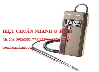  Hiệu chuẩn máy đo tốc độ gió dây nóng skSATO SK-73D (0~30m/s; 0~80°C). Hiệu chuẩn nhanh G-tech