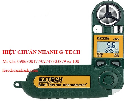 Hiệu chuẩn máy đo nhiệt độ, tốc độ gió, độ ẩm EXTECH 45158 (28m/s). Hiệu chuẩn nhanh G-tech Hiệu chuẩn máy đo nhiệt độ, tốc độ gió, độ ẩm EXTECH 45158 (28m/s). Hiệu chuẩn nhanh G-tech