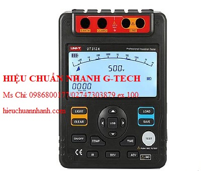 Hiệu chuẩn máy đo điện trở cách điện UNI-T UT512A (2500V,100GΩ). Hiệu chuẩn nhanh G-tech  Hiệu chuẩn máy đo điện trở cách điện UNI-T UT512A (2500V,100GΩ). Hiệu chuẩn nhanh G-tech