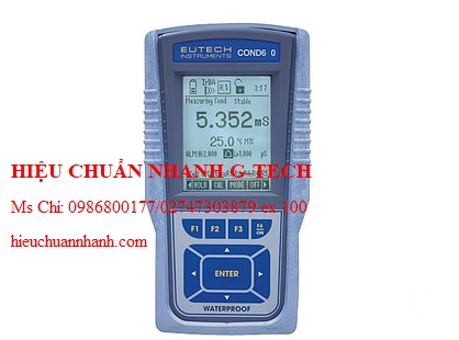 Hiệu chuẩn máy đo độ dẫn điện CyberScan chống nước Eutech ECCONWP60000 (.. ~ 200.0 mS). Hiệu chuẩn nhanh G-tech Hiệu chuẩn máy đo độ dẫn điện CyberScan chống nước Eutech ECCONWP60000 (.. ~ 200.0 mS). Hiệu chuẩn nhanh G-tech