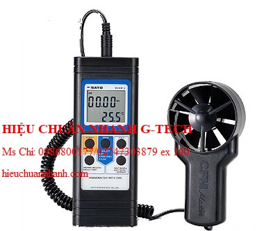 Hiệu chuẩn máy đo gió dạng cánh quạt skSATO SK-93F-II (0.7~25m/s;0.01~99.00m3/s). Hiệu chuẩn nhanh G-tech Hiệu chuẩn máy đo gió dạng cánh quạt skSATO SK-93F-II (0.7~25m/s;0.01~99.00m3/s). Hiệu chuẩn nhanh G-tech