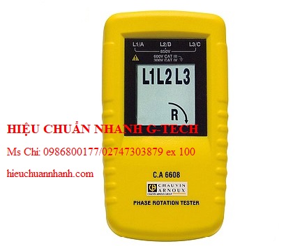 Hiệu chuẩn thiết bị kiểm tra chỉ thị pha Chauvin Arnoux C.A 6608 (40 - 850 VAC). Hiệu chuẩn nhanh G-tech