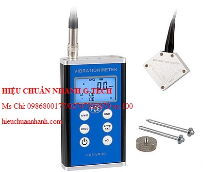 Hiệu chuẩn  máy đo độ rung PCE VM 3D (0.1~400.0 m/s²). Hiệu chuẩn nhanh G-tech Hiệu chuẩn  máy đo độ rung PCE VM 3D (0.1~400.0 m/s²). Hiệu chuẩn nhanh G-tech