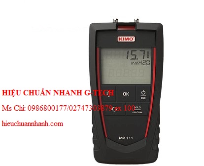 Hiệu chuẩn máy đo áp suất cầm tay cỡ nhỏ KIMO MP111 (-1000 ....+1000mmH2O). Hiệu chuẩn nhanh G-tech