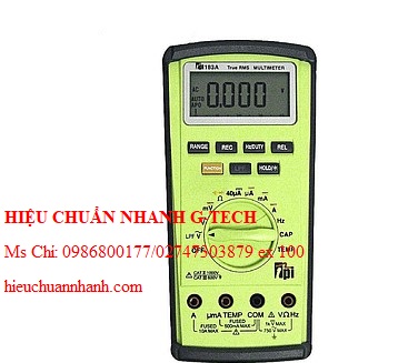 Hiệu chuẩn  đồng hồ vạn năng TPI 183A (True RMS). Hiệu chuẩn nhanh G-tech