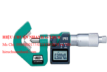 Hiệu chuẩn Panme điện tử đầu đo chữ V INSIZE 3590-857A (65-85mm/2.6-3.4"; 7 rãnh). Hiệu chuẩn nhanh G-tech