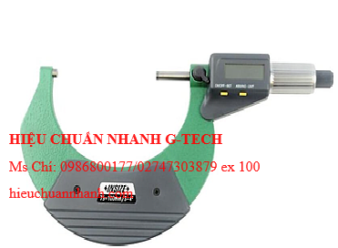 Hiệu chuẩn Panme đo ngoài điện tử INSIZE 3109-100A (75-100mm/0.001). Hiệu chuẩn nhanh G-tech Hiệu chuẩn Panme đo ngoài điện tử INSIZE 3109-100A (75-100mm/0.001). Hiệu chuẩn nhanh G-tech