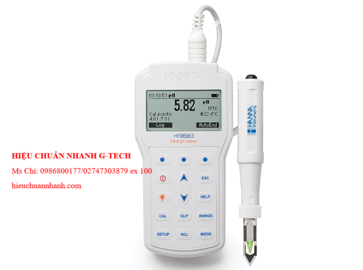 Hiệu chuẩn máy Đo pH/Nhiệt Độ Trong Thịt Thế Hệ Mới HANNA HI98163 (-2.0 ~ 20.0 pH). Hiệu chuẩn nhanh, uy tín chất lượng tại Quảng Ngãi Hiệu chuẩn máy Đo pH/Nhiệt Độ Trong Thịt Thế Hệ Mới HANNA HI98163 (-2.0 ~ 20.0 pH). Hiệu chuẩn nhanh, uy tín chất lượng tại Quảng Ngãi
