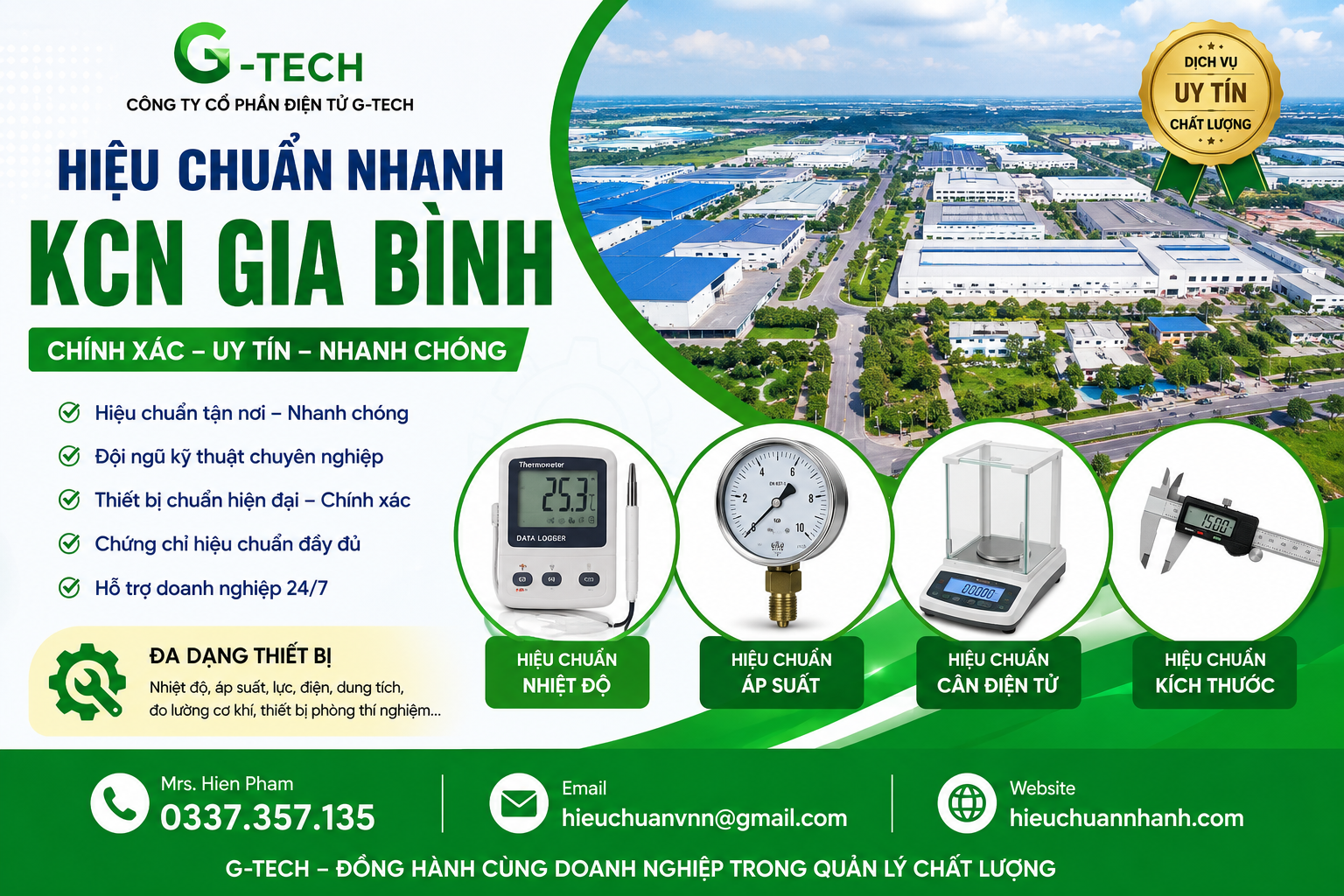 Hiệu Chuẩn Nhanh KCN Gia Bình- Bắc Ninh.