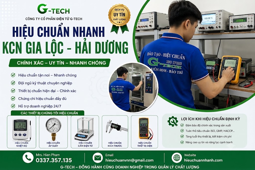 Hiệu chuẩn nhanh KCN Gia Lộc - Hải Dương.