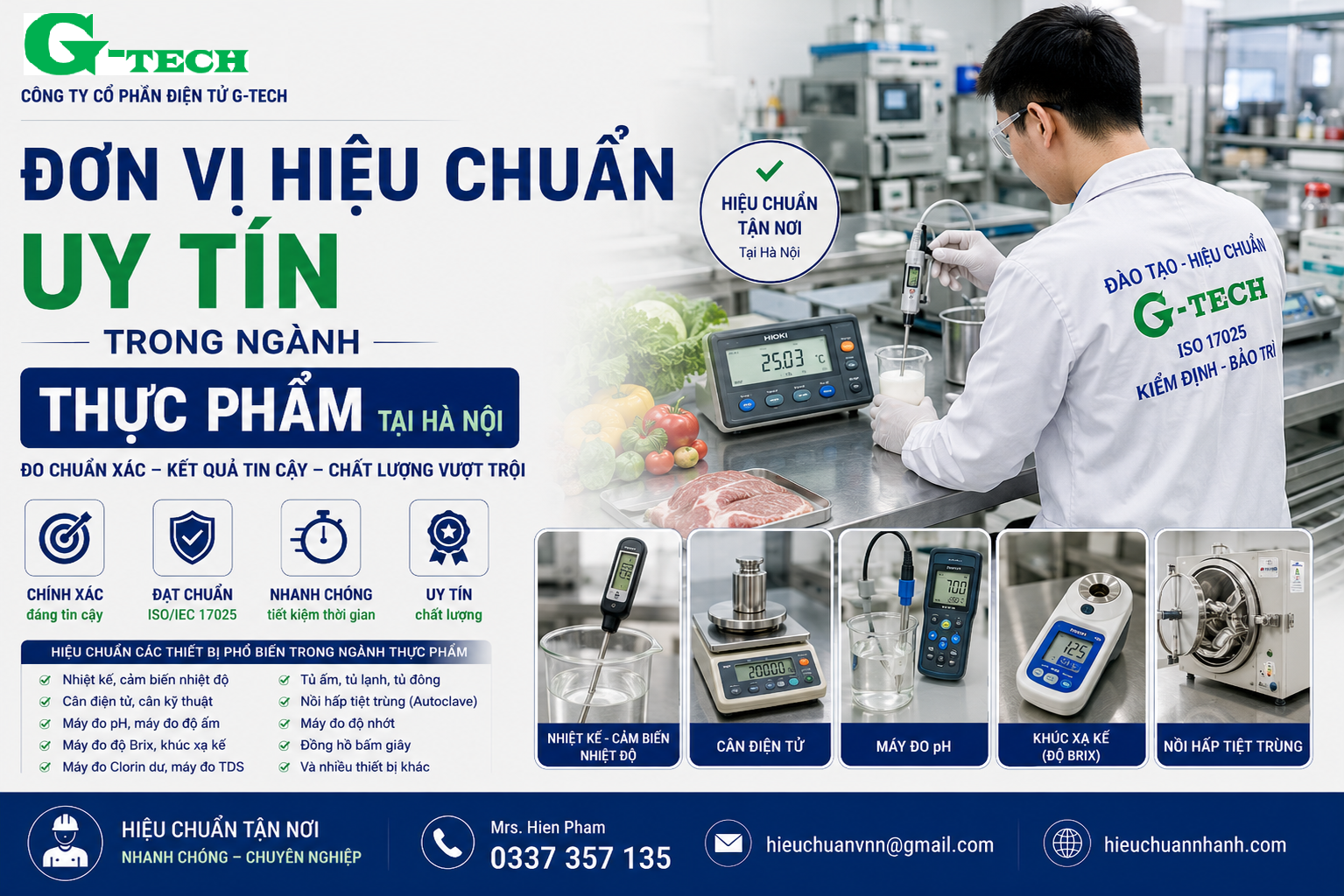 Hiệu Chuẩn Uy Tín Trong Ngành Thực Phẩm tại Hà Nội.