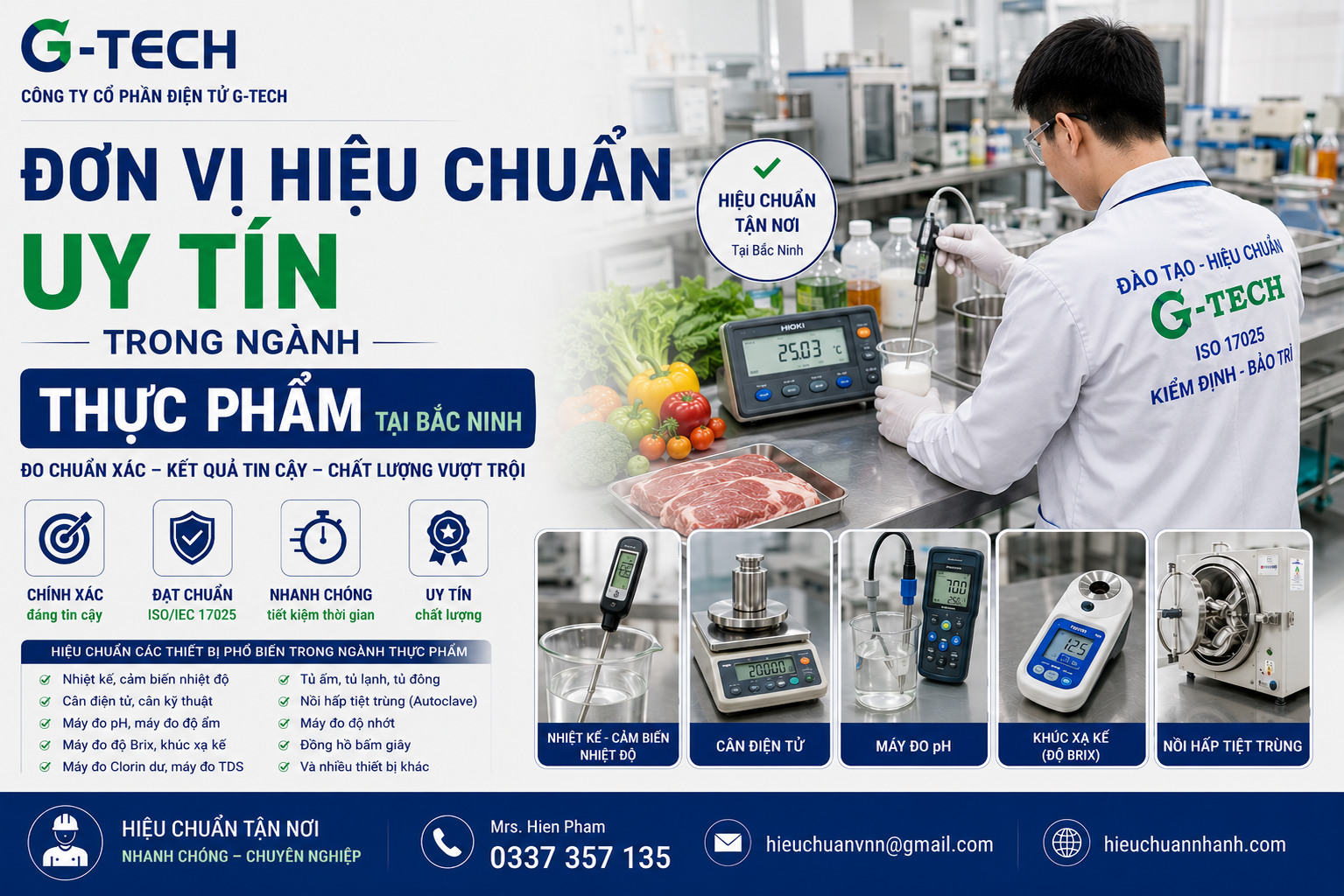 Hiệu Chuẩn Uy Tín Trong Ngành Thực Phẩm tại Bắc Ninh.