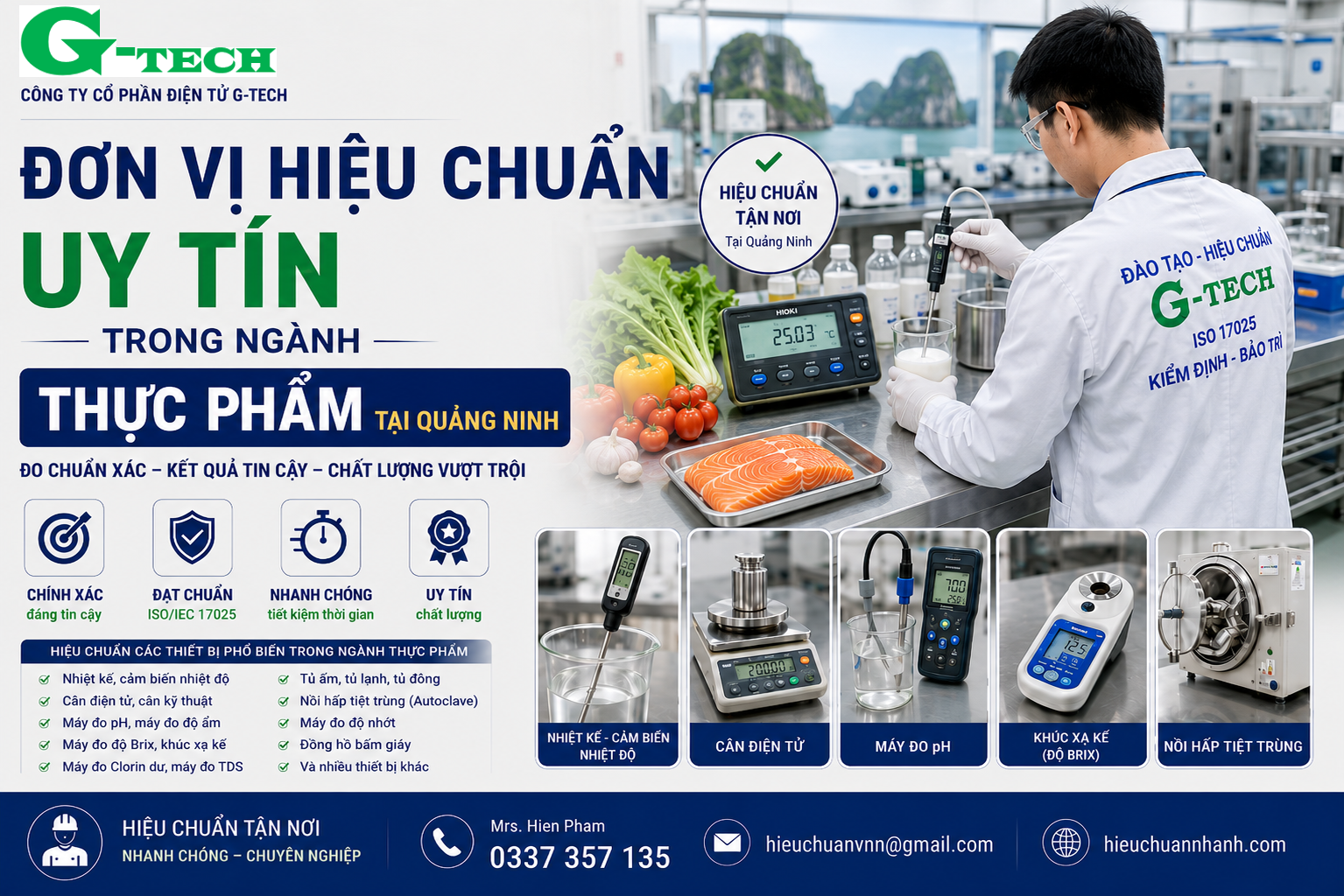 Hiệu Chuẩn Uy Tín Trong Ngành Thực Phẩm Quảng Ninh.