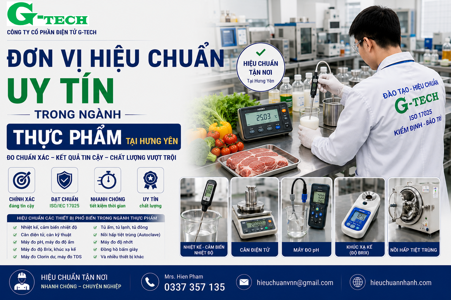 Hiệu Chuẩn Uy Tín Trong Ngành Thực Phẩm Hưng Yên.