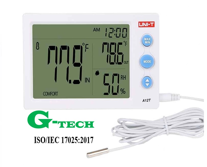 HIỆU CHUẨN MÁY ĐO NHIỆT ĐỘ, ĐỘ ẨM UNI-T A12T.